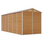 vidaXL Abri de jardin marron clair 191x470x198 cm acier galvanisé