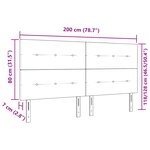 Tête de lit LED vidaXL Noire 100 cm en Velours