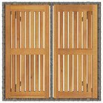 Ensemble de salle à manger jardin 5 pièces gris poly rattan vidaXL