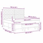 vidaXL Lit Box Spring avec Matelas & Banc Rose 160x200 cm Velours