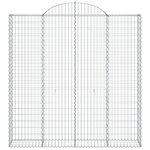 vidaXL Paniers à gabions arqués 2 Pièces 200x30x200/220 cm fer galvanisé