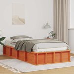 vidaXL Cadre de lit avec stockage Marron cire 100 x 200 cm bois