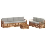 vidaXL Ensembles de canapés avec coussin 8 Pièces Gris Naturel et Clair