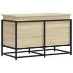 vidaXL Boîte de rangement avec couvercle chêne sonoma bois ingénierie