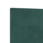 Tête de lit LED vidaXL Capitonnée Vert Foncé 90 cm Velours