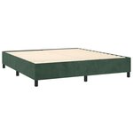 vidaXL Sommier à lattes de lit et matelas Vert foncé 160x200cm Velours