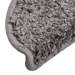 vidaXL Tapis d'escalier 10 Pièces 56x17x3 cm Gris
