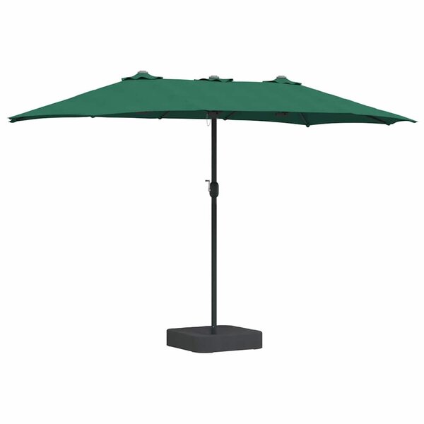 vidaXL Parasol de jardin Vert 385 x 209 x 244 cm tissu