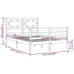 vidaXL Cadre de lit sans matelas bois massif