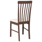 vidaXL Chaises à manger coussins 2 Pièces marron bois massif caoutchouc
