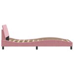 vidaXL Cadre de lit avec tête de lit Dover rose 90x190 cm velours