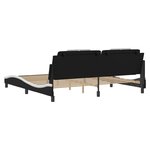 vidaXL Cadre de lit avec LED sans matelas noir et blanc 200x200 cm