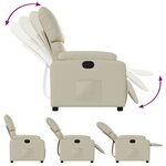 vidaXL Fauteuil inclinable Crème Similicuir