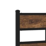 vidaXL Cadre de lit en métal sans matelas chêne fumé 90x200 cm