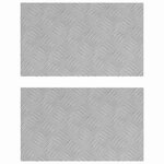 vidaXL Plaques à damier 2 Pièces Argent 50 x 30 cm Aluminium