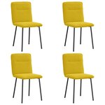 vidaXL Chaises à manger lot de 4 jaune velours