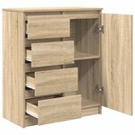 vidaXL Buffet avec tiroirs chêne sonoma 71x35x84 cm bois d'ingénierie