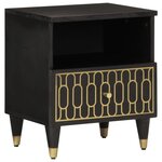 vidaXL Tables de chevet 2 Pièces 40x33x46 cm Bois de manguier solide