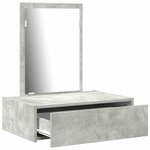 vidaXL Table de Toilette Gris 60 x 40 x 70 cm Bois d'ingénierie