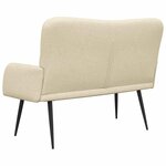 vidaXL Sofa 2 places Crème 115 x 61 x 87 cm Tissu