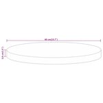 vidaXL Dessus de table Ø 40x3 8 cm rond bois de manguier massif