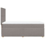 vidaXL Sommier à lattes de lit avec matelas Taupe 90x190 cm Tissu