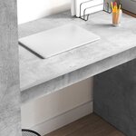vidaXL Bureau Gris béton 113 x 54 x 120 cm Bois d'ingénierie