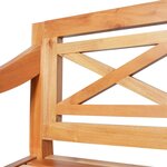 Banc banquette batavia 123 x 50 x 81 cm bois d'acajou massif marron clair 02_0010781