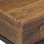 vidaXL Meuble TV 110x30x46 cm bois massif de récupération