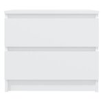 vidaXL Tables de chevet 2 Pièces Blanc 50x39x43 5 cm Aggloméré