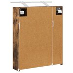 vidaXL Armoire Miroir de Salle de Bain Chêne fumé 60 x 14 5 x 70 cm