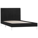 vidaXL Cadre de lit Noir Tissu 90x200 cm