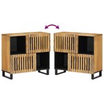 vidaXL Buffet 80x34x75 cm bois de manguier massif brut