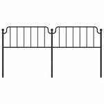 vidaXL Tête de lit métal noir 193 cm