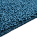 Tapis de bain U en forme de U bleu 50x50 cm en polypropylène antidérapant