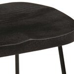 vidaXL Tabourets de bar lot de 2 noir 45x40x62 cm bois manguier massif
