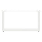 vidaXL Pieds de table basse en U 2 pièces Blanc 70 x (30-31) cm Acier
