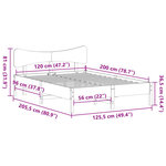 vidaXL Cadre de lit sans matelas blanc 120x200 cm bois de pin massif