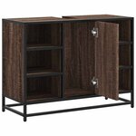vidaXL Armoire lavabo de salle de bain chêne marron bois d'ingénierie