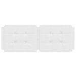 vidaXL Coussin de tête de lit blanc 120 cm similicuir