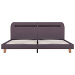 vidaXL Cadre de lit avec LED sans matelas taupe tissu 160x200 cm