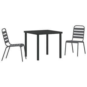 vidaXL Ensemble de salle à manger pour jardin 3 Pièces Anthracite