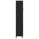 vidaXL Haut Armoire Chêne noir 69 5 x 34 x 180 cm Bois d'ingénierie