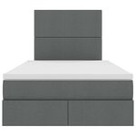 vidaXL Lit de Rangement Gris foncé 120 x 200 cm Cuir synthétique