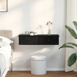 vidaXL Étagère murale avec tiroirs noir 80x31x17 cm bois d'ingénierie