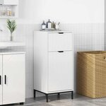 vidaXL Cabinet de salle de bain Blanc brillant 39.5 x 36 x 88 cm