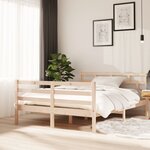 vidaXL Cadre de lit sans matelas bois massif 140x190 cm