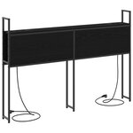 vidaXL Tête de lit de rangement Chêne noir 120 cm Bois d'ingénierie