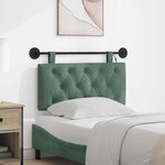 vidaXL Tête de lit suspendue Vert Mer Velours