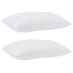 vidaXL Oreillers 2 Pièces Blanc 50 x 75 cm 85gsm 100  polyester
